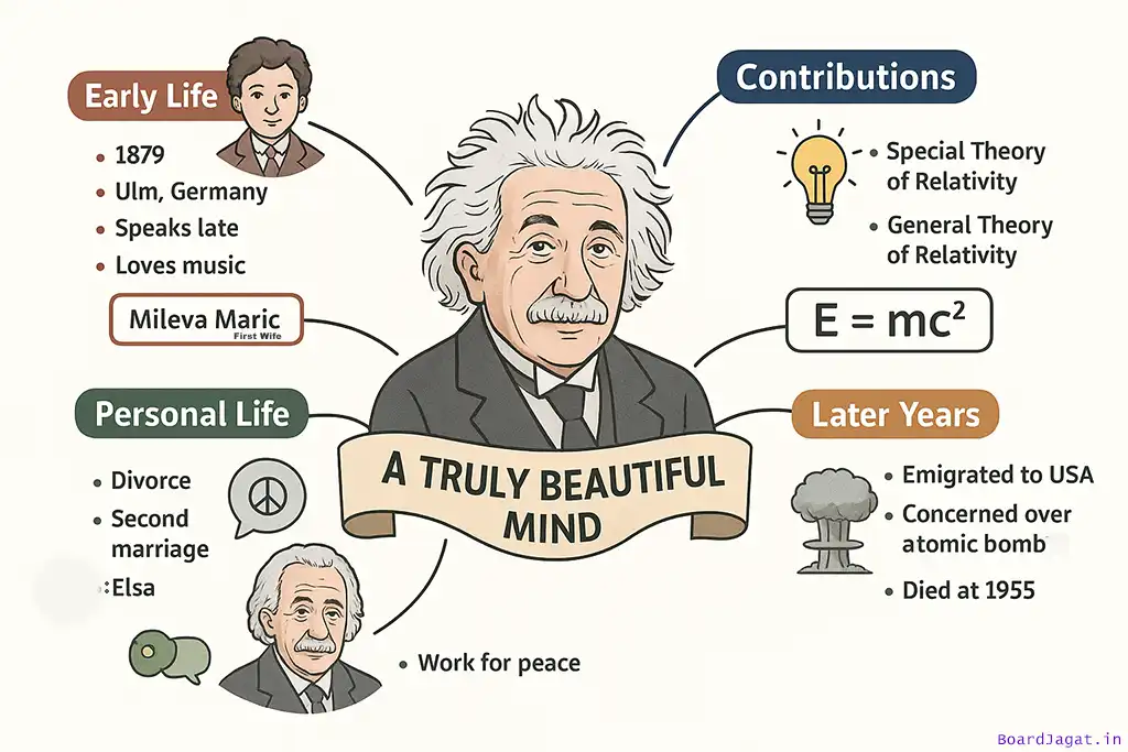 Mind Map of A Truly Beautiful Mind Class 9 English