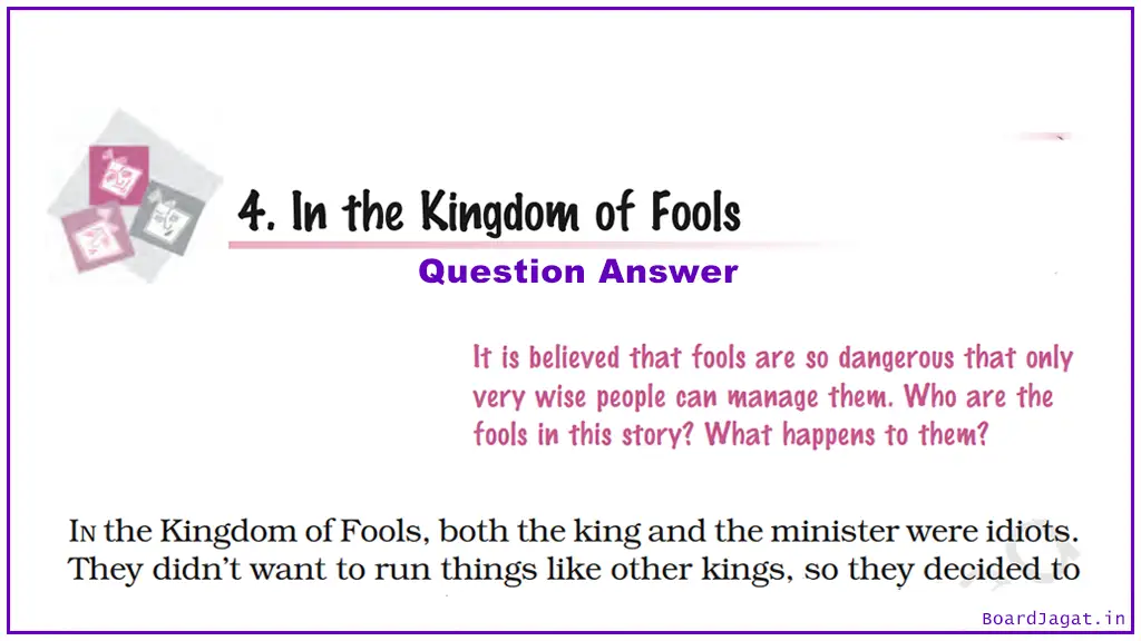 In the Kingdom of Fools Question Answer Class 9 English